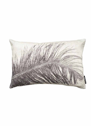 Feather Cushion Light Grey
