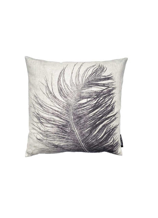 Feather Cushion Light Grey